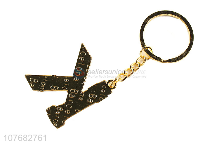 Hot sale letter K key chain metal keyring for souvenir