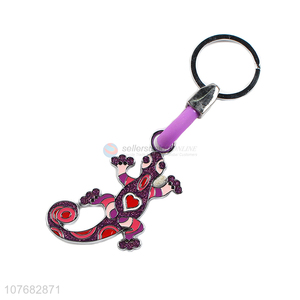 Promotional lizard key chain metal keychain key ring