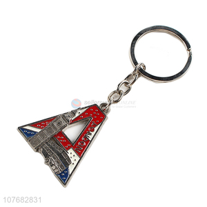 Hot products letter A key chain metal keychain key ring