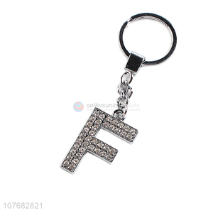 Top seller letter F key chain metal keyring for souvenir