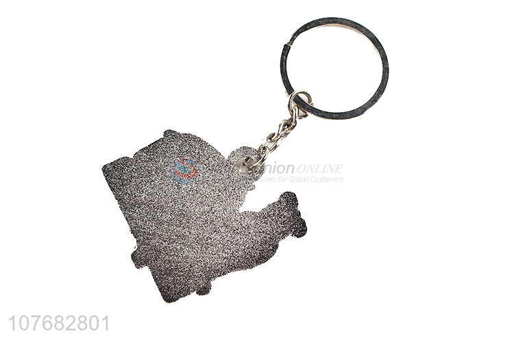 Wholesale personalized cartoon key chain metal keyring for souvenir