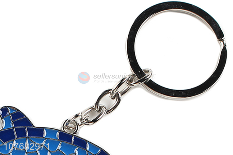 Factory price dolphin key chain metal keyring for souvenir