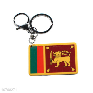 Popular products national flag key chain acrylic keychain key ring