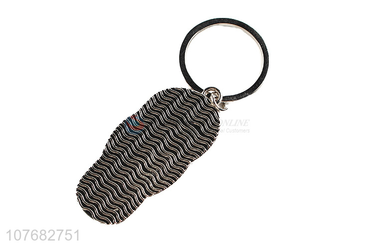 Good quality flp flops key chain metal keychain key ring