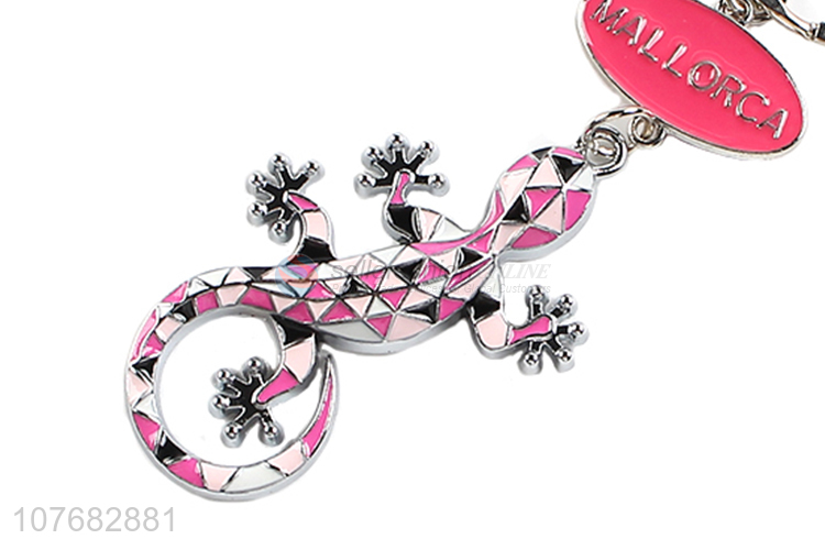 Good price lizard key chain metal keyring for souvenir