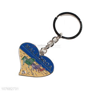 Recent products heart shape key chain metal keychain key ring