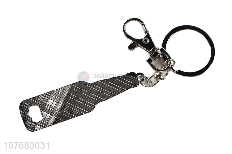 Latest design souvenir key chain metal key ring with opener