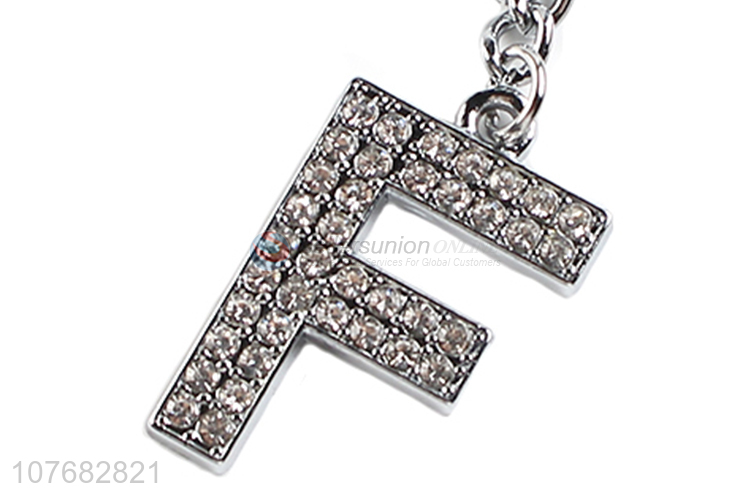 Top seller letter F key chain metal keyring for souvenir