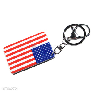 Competitive price American flag key chain acrylic keyring for souvenir