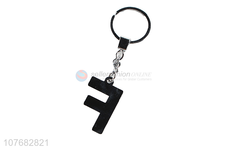 Top seller letter F key chain metal keyring for souvenir