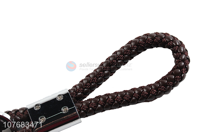 Good quality handmade braided pu leather rope for car key chain