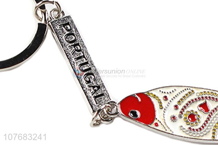 Most popular fish key chain metal keychain key ring