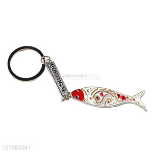 Most popular fish key chain metal keychain key ring