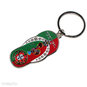 Good quality flp flops key chain metal keychain key ring