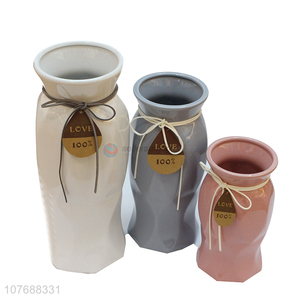 Wholesale creative bright vase soft home decoration ceramic vase