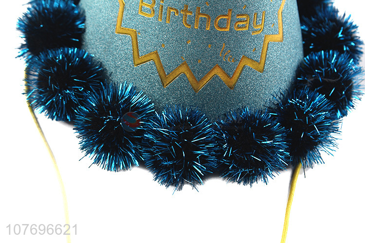 Hot selling glitter birthday party hat paper hat for children