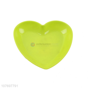 Hot Sale Heart Shape Plastic Plate Fashion Fruit Plate