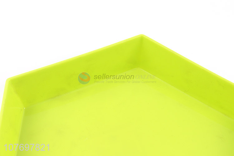 Creative Design Hexagonal Plate Plastic Fruit Plate