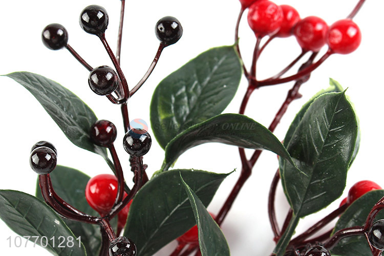 Promotional festive decorative Christmas tree branch with red berries