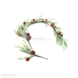 Factory price Christmas long vine with pine cone & red fruit