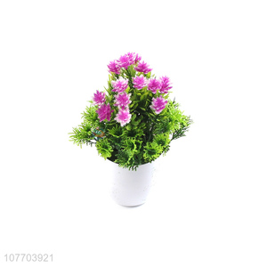 High quality beautification plastic fake flower potted indoor