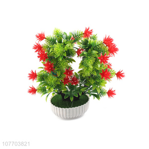 High quality beautification plastic fake flower potted indoor