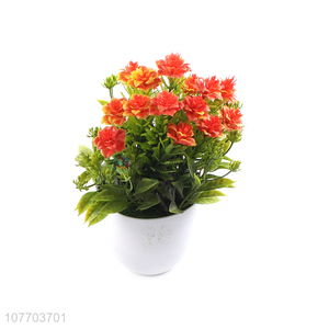 Wholesale fake flower potted ornaments pomegranate flower interior decoration