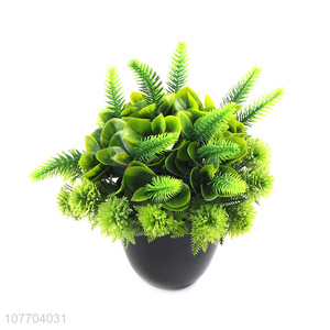 Artificial green plants potted ornaments indoor and outdoor decorative artificial flowers