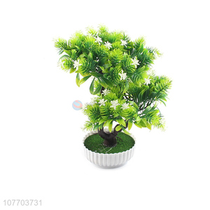 Wholesale potted indoor beautiful decoration plastic artificial flowers