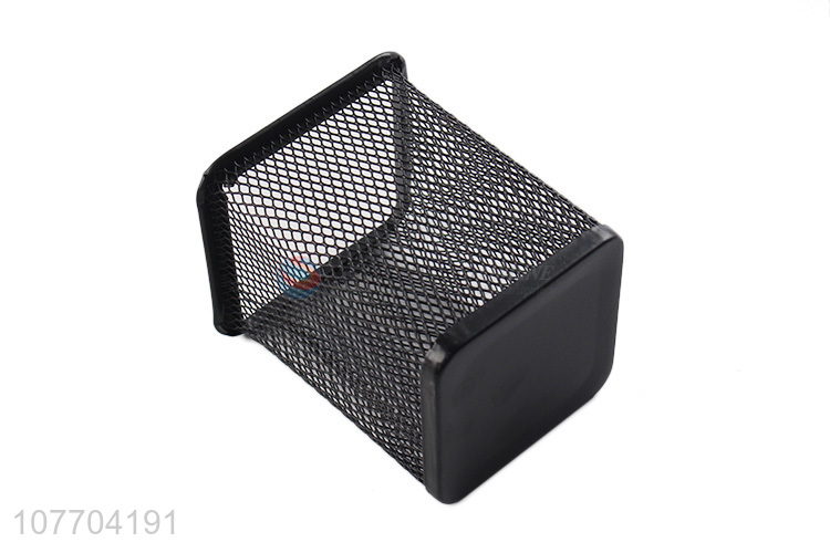 Factory direct sale square mesh pen container iron brush pot