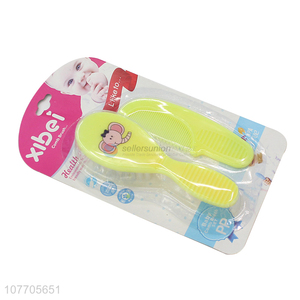 Hot sale cartoon baby comb and hair brush set