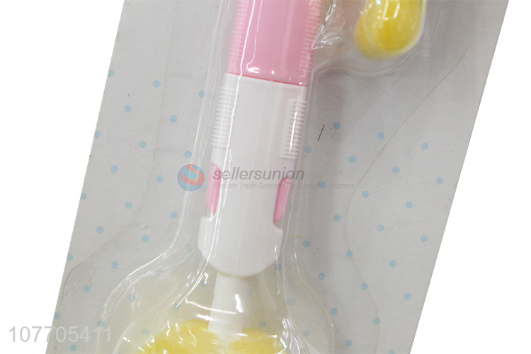 Latest design baby bottle nipple brush milk bottle sponge brush