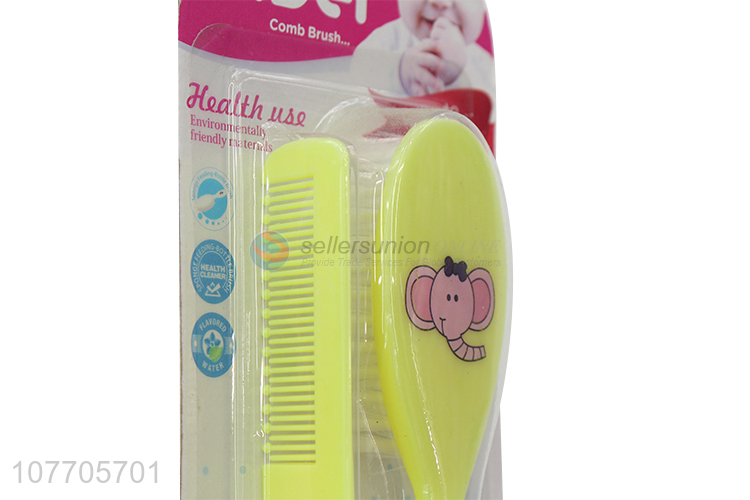 Low price cartoon baby comb and hair brush set