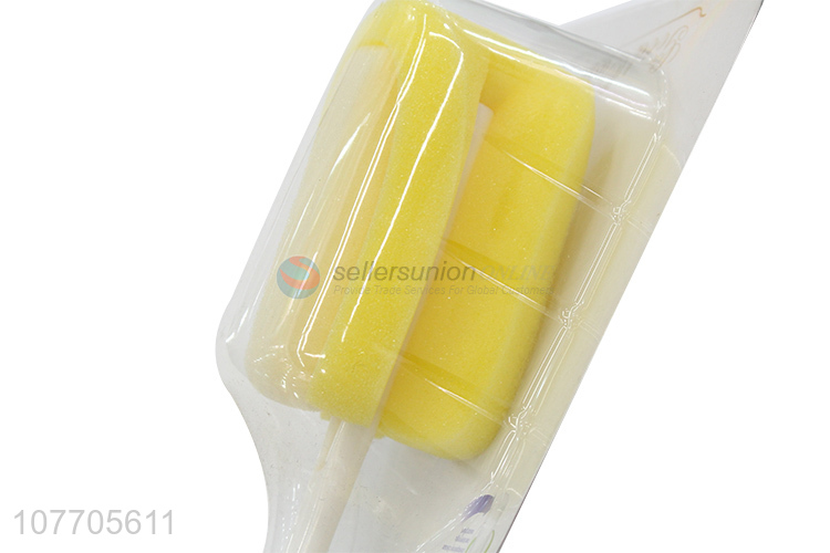 Most popular plastic handle baby bottle brush nipple sponge brush