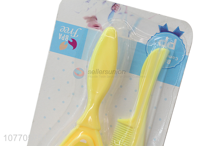 Good sale cartoon baby comb and hair brush set