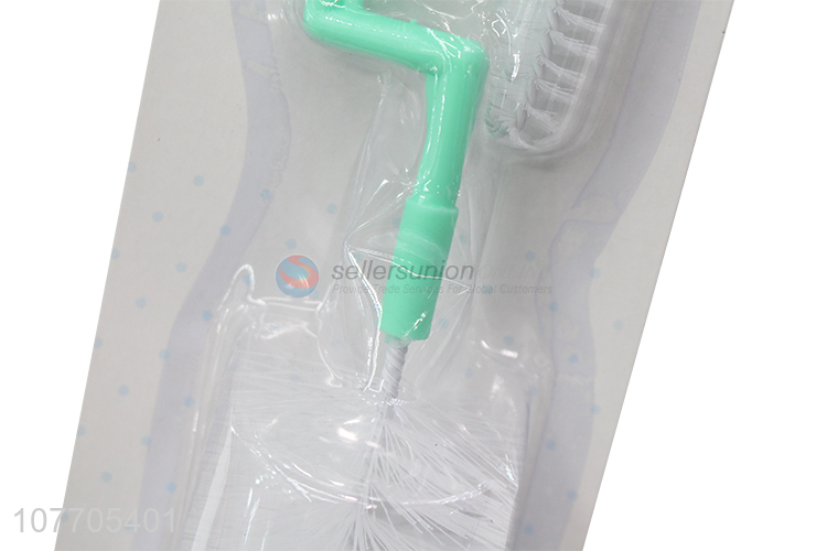 New design plastic handle baby bottle sponge cleaning brush