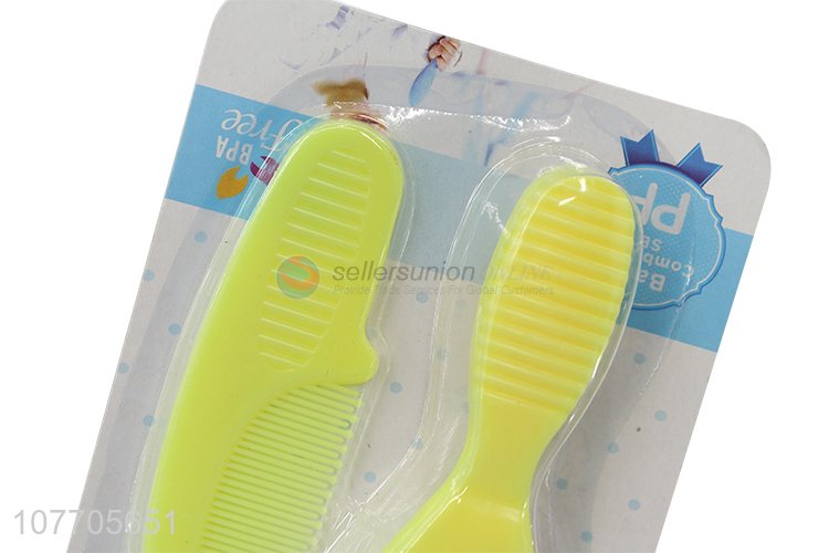 Hot sale cartoon baby comb and hair brush set