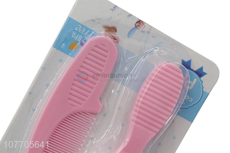 Good quality cartoon baby comb and hair brush set