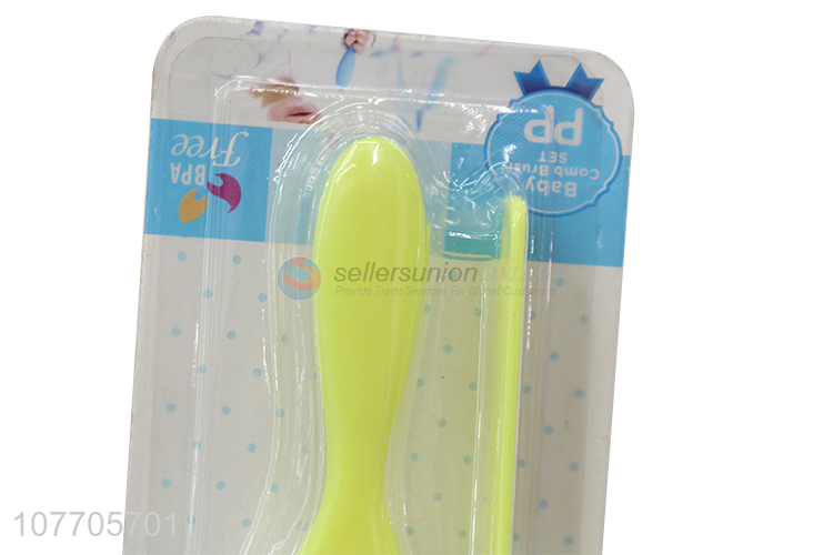 Low price cartoon baby comb and hair brush set