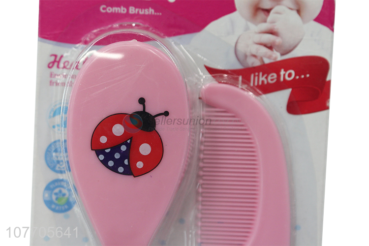 Good quality cartoon baby comb and hair brush set