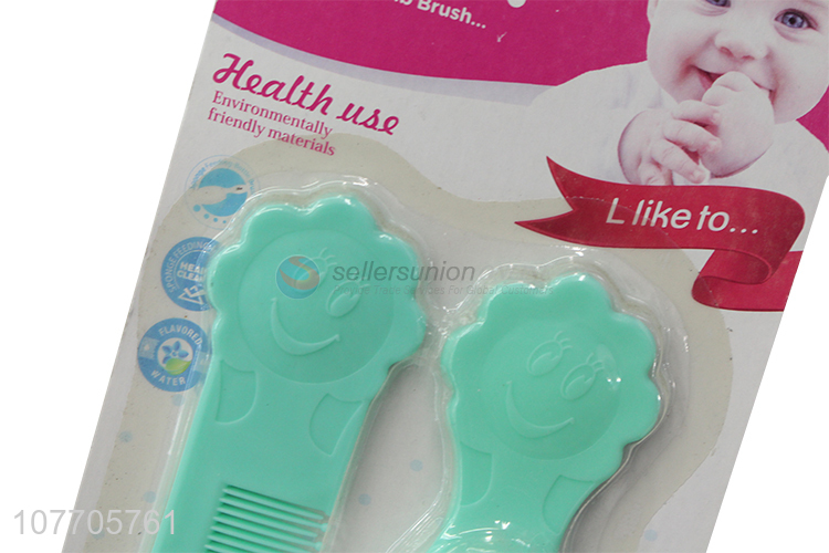 Most popular paw shape handle baby comb and hair brush set