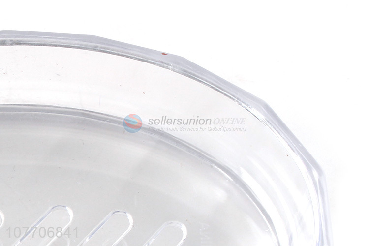 Hot sale transparent household soap dish bathroom soap drain box