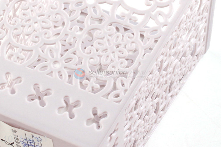 Hot sale square plastic basket household sundries storage basket