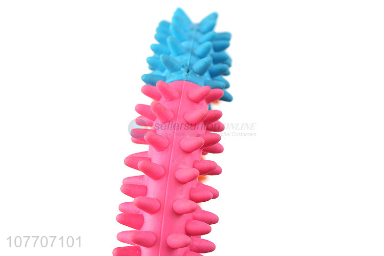 Hot selling colorful thorn ring chew toys for domestic pets