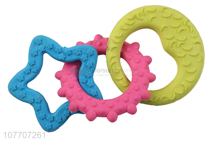 New design candy color dog molar toy solid color molar training interactive dog toy