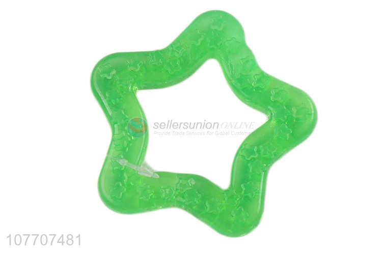 High quality fluorescent green pet toy non-toxic molar five-pointed star toy