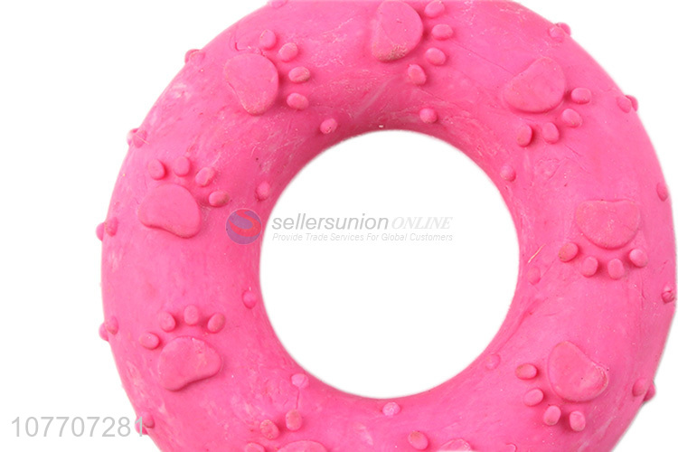 Creative donut toy candy color pet toy bite-resistant molar toy