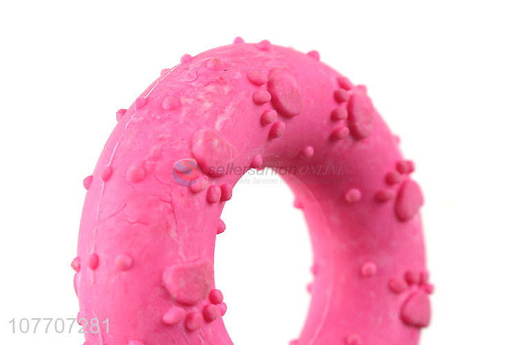 Creative donut toy candy color pet toy bite-resistant molar toy