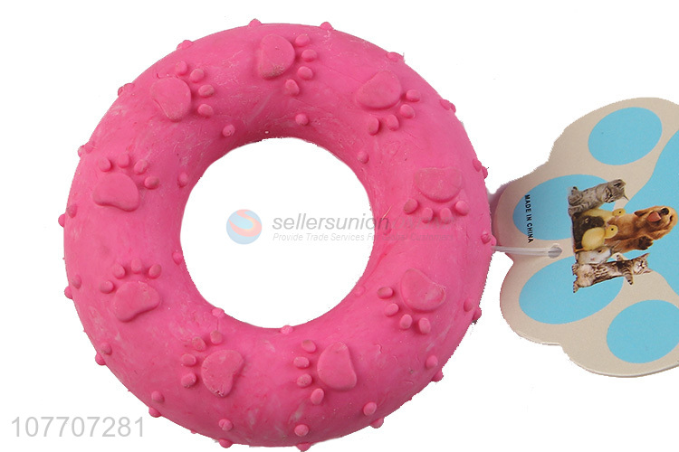 Creative donut toy candy color pet toy bite-resistant molar toy