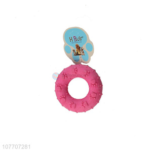 Creative donut toy candy color pet toy bite-resistant molar toy